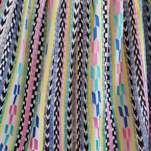 Parker Gorgeous Sequin Hand Beaded Mini Skirt Size 4 - Picture 5 of 11